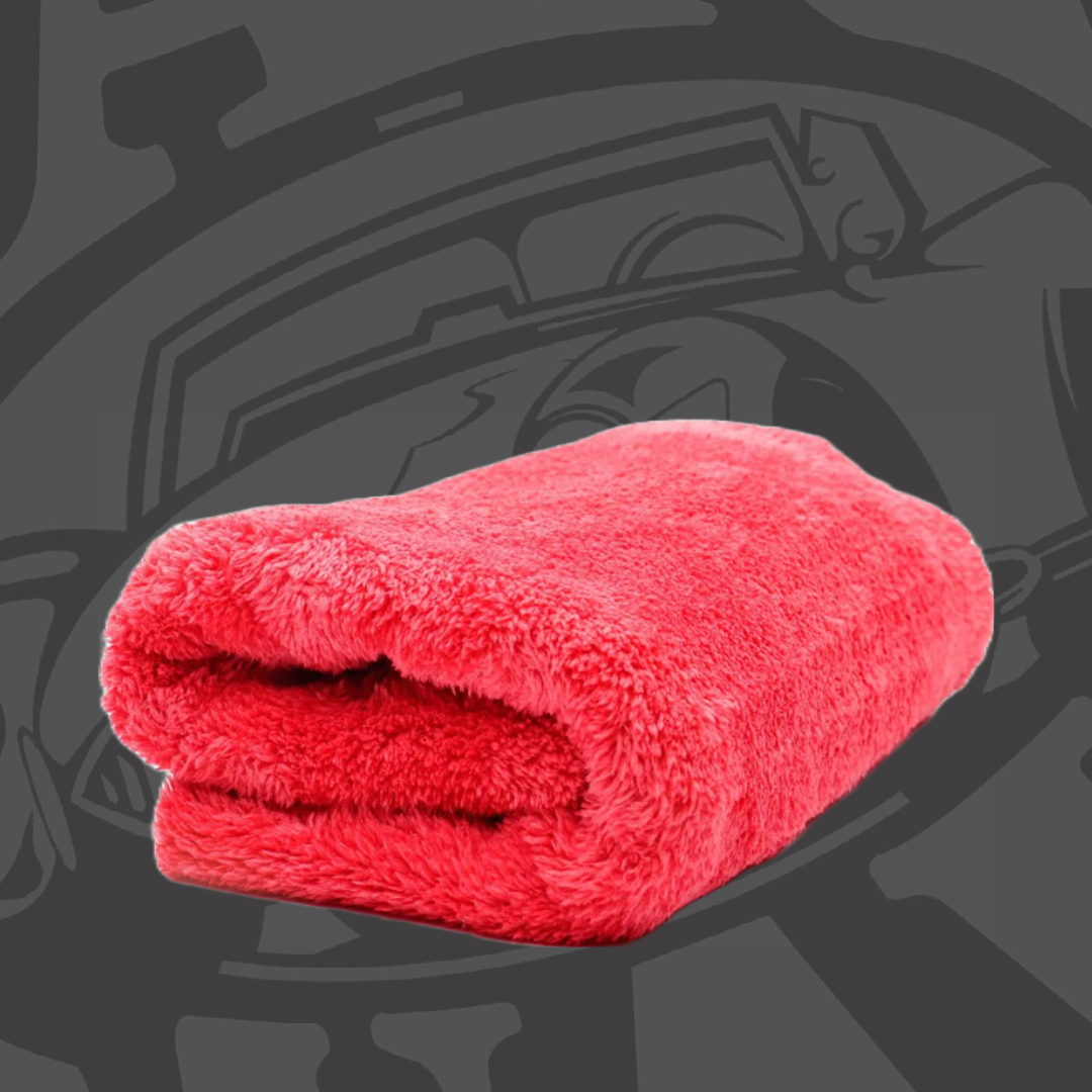 Double Plush Edgeless Microfiber Towel RED