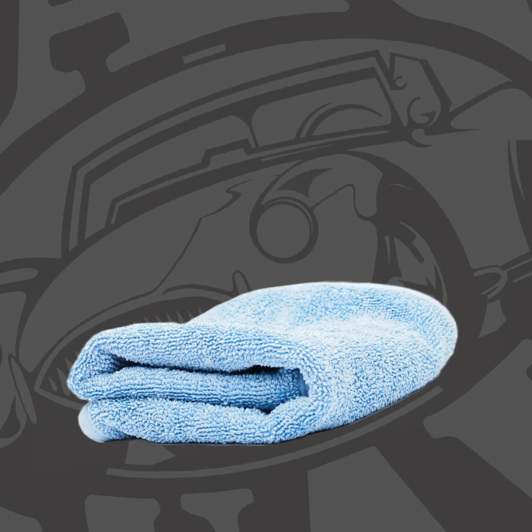 Jax Wax Premium Twisted Loop Double Sided Glass Towel LIGHT BLUE